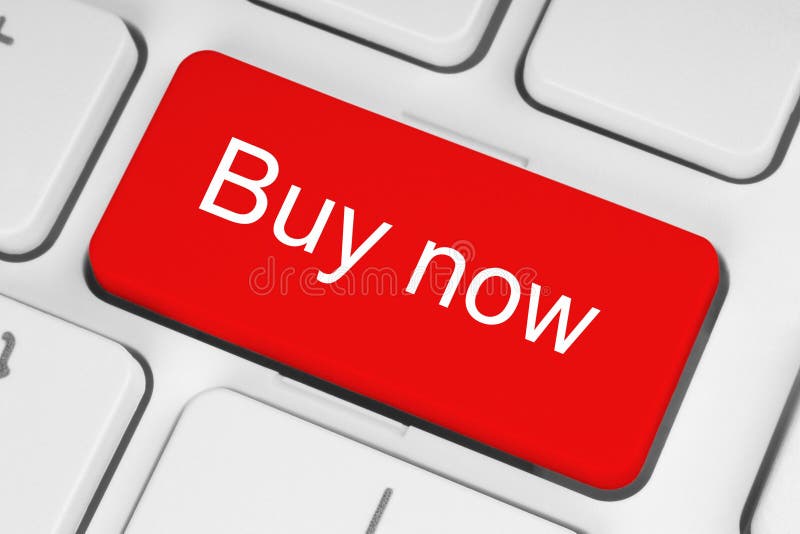 Red buy now keyboard button. Red buy now keyboard button