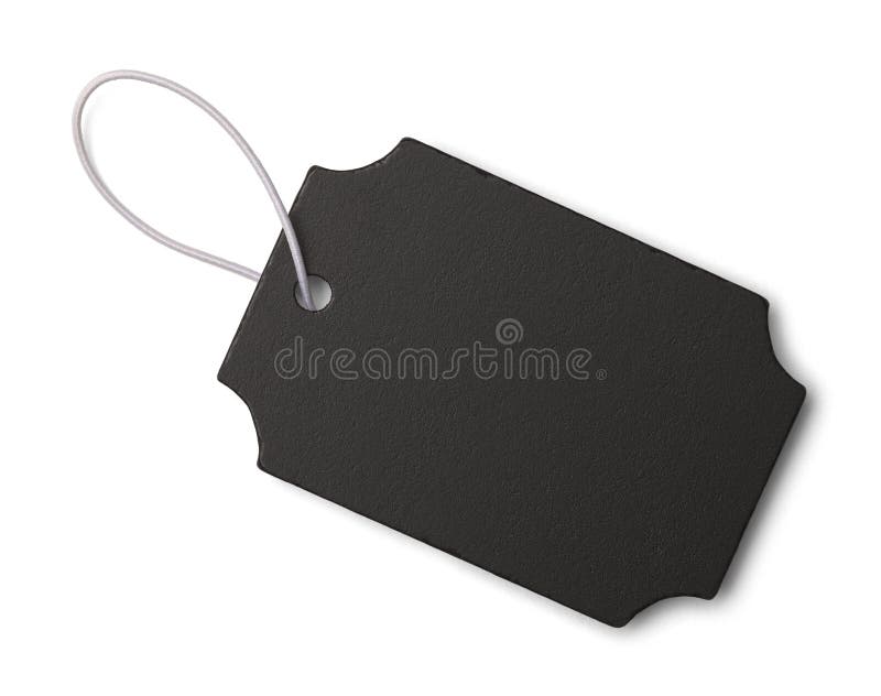 Black Slate Tag with Copy Space Isolated on White Background. Black Slate Tag with Copy Space Isolated on White Background.