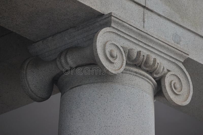 ä¸€,......Detail of an Ancient Greek Pillar of Ionic Order 5 Nov 2021 Stock Photo Image of