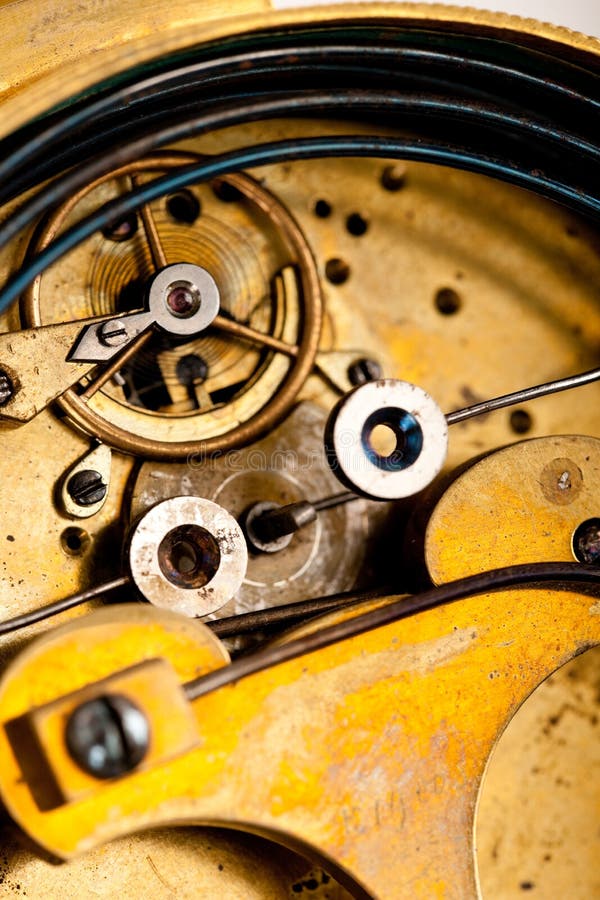 Detail of antique gold clock royalty free stock images