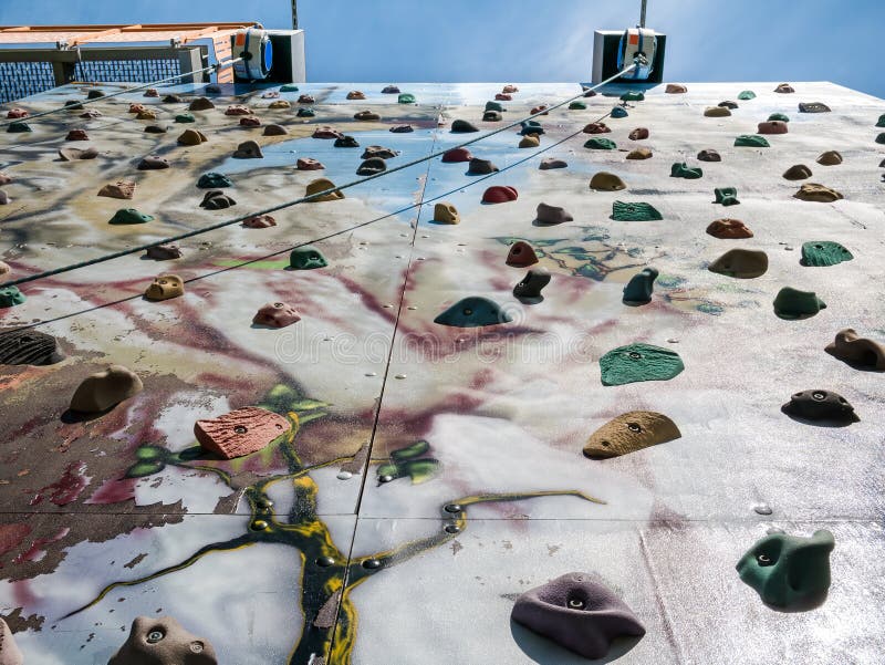 Detail with an Artificial Climbing Wall Stock Image Image of hook