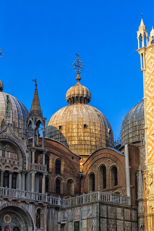 Detail of a Basilica in Venice Stock Photo Image of brick