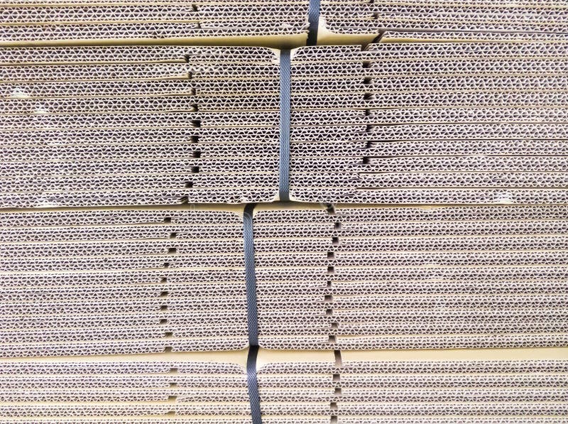 Detail of the cardboard stack. stock image