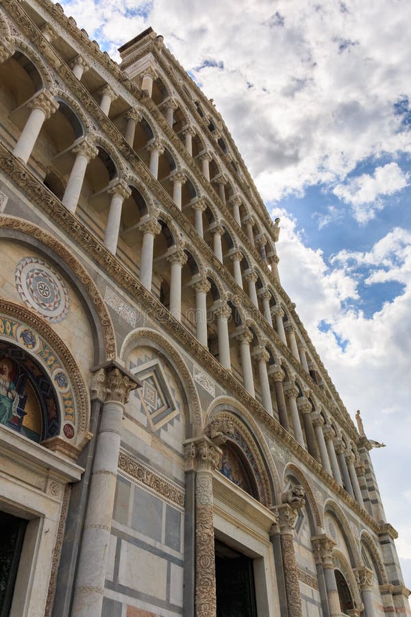 Detail of the Cathedral of Santa Maria Assunta at Piazza dei Miracoli square in Pisa, Tuscany, Italy stock images Detail of the Cathedral of Santa Maria Assunta at Piazza dei Miracoli square in Pisa, Tuscany, Italy stock images