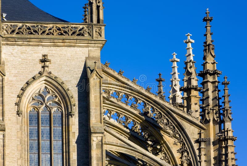 detail of Cathedral of St. Barbara, Kutna Hora, Czech Republic