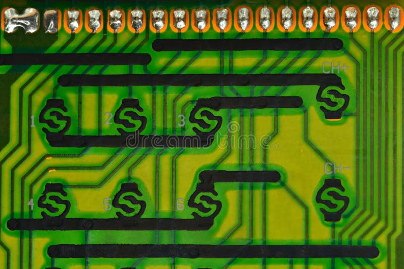 Detail of an Electronic Board Stock Image - Image of diodo, computación ...
