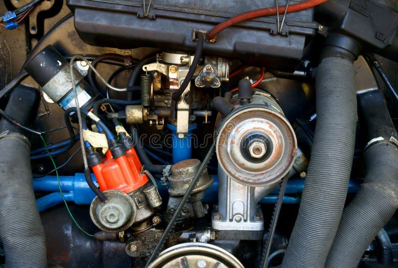 Detail of classic engine stock photo. Image of antique 19100180