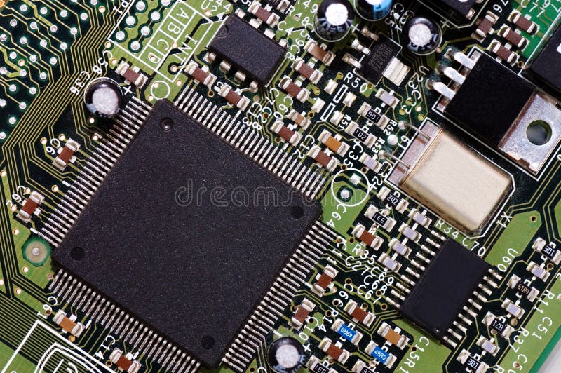 Detail Of Computer Circuit Board Stock Image - Image of detail