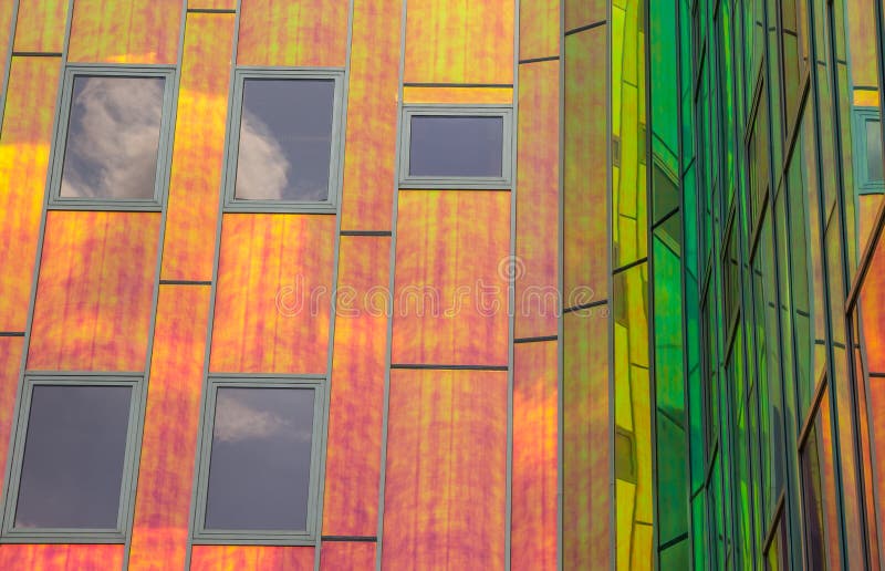 Detail of a contemporary office building in Deventer