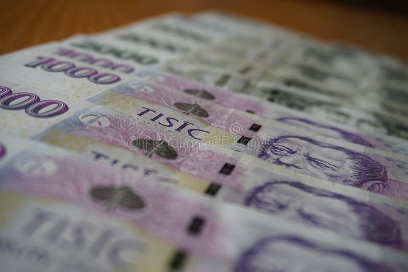 Detail Of Czech Bank Notes CZK Crowns In The Nominal Value Of One detail-of-czech-bank-notes-czk-crowns-in-the-nominal-value-of-one
