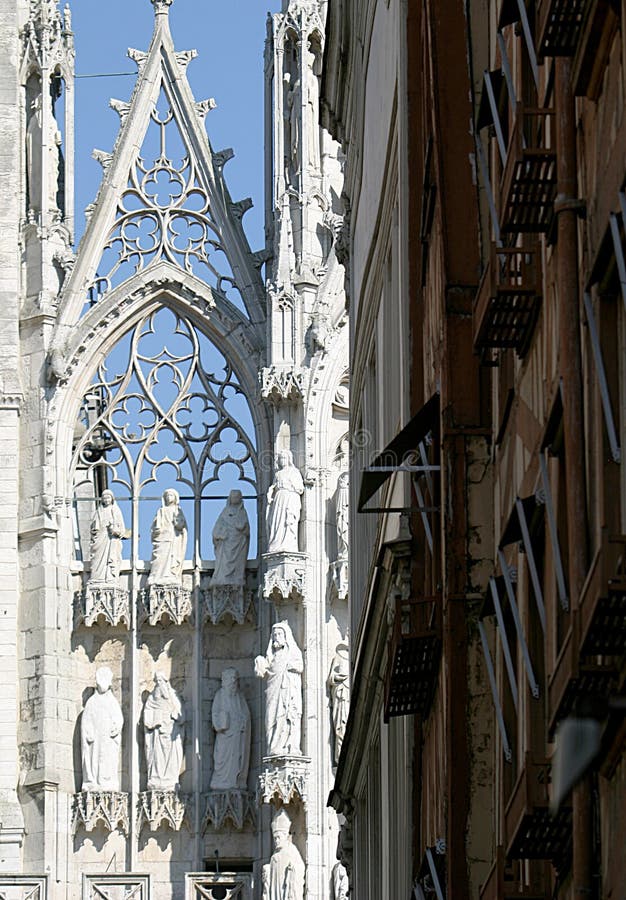 Detail der Kathedrale- und Rahmenhäuser