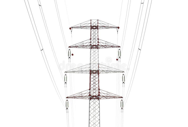 Detail of electricity pylon against