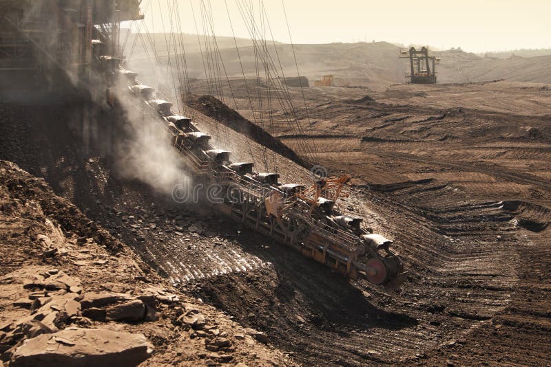 Landscape with Extractive Industry Stock Photo - Image of strip, lignit ...