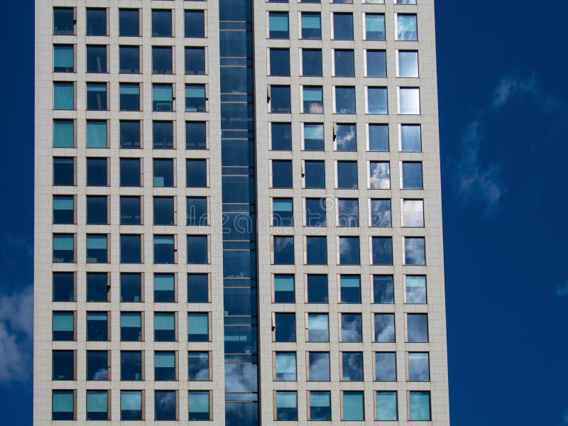 Detail of the facade of a business building in Frankfurt, German