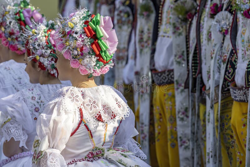 Detail of Folk Costume, Rakvice, Southern Moravia, Czech Republic ...