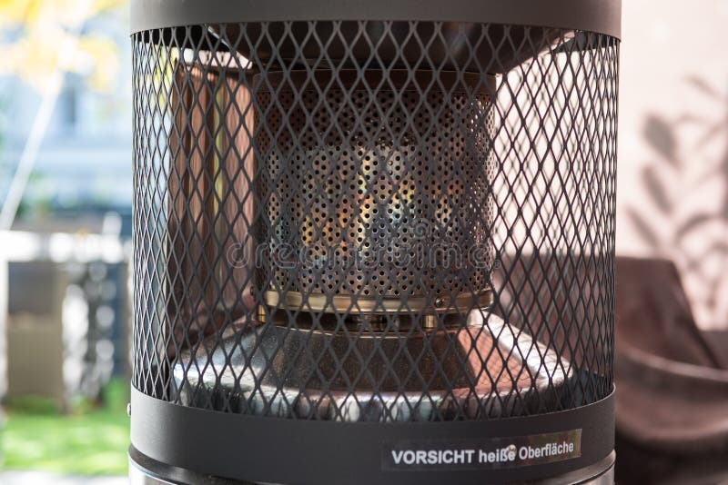 Detail of a Gas Heater for Outdoors in a Tent Stock Image Image of
