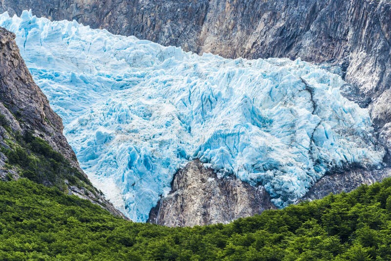 Detail of glacier Piedras Blancas in Los Glaciares National park