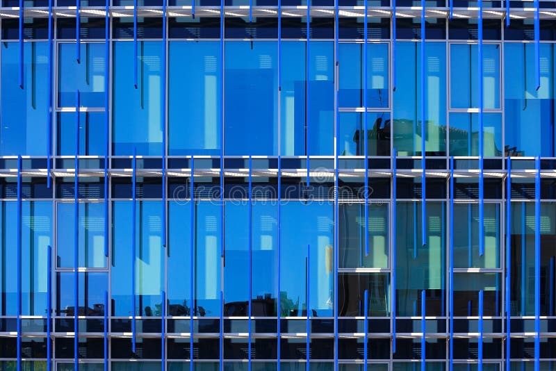 Detail glass facade of a building