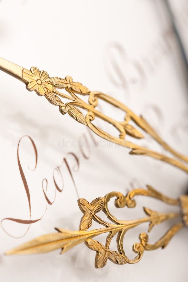 Detail of gold watchhand stock photo. Image of fashioned 11748268