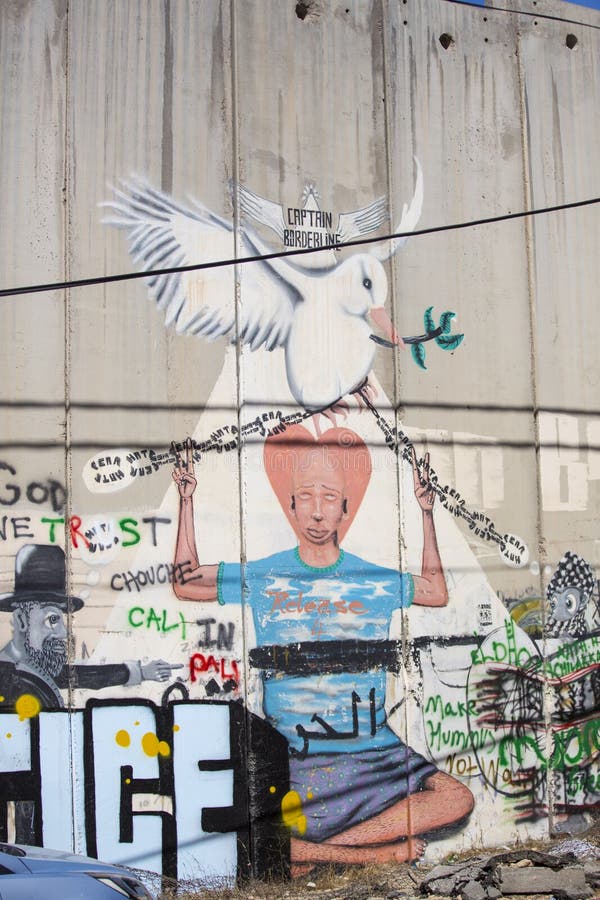 Detail of Graffiti on the Separation Barrier between Palestine and
