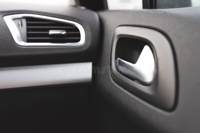 Detail of Interior Car Door Handle Stock Image Image of exit, plastic