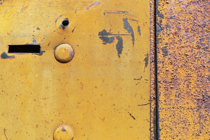 Detail of the metal plate on an antique tractor royalty free stock images