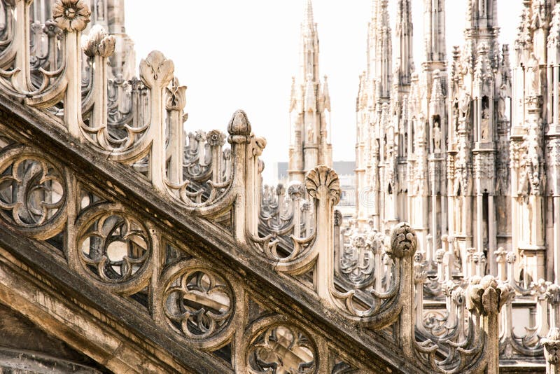 Detail of Milan cathedral (Duomo di Milano), Italy royalty free stock image Detail of Milan cathedral (Duomo di Milano), Italy royalty free stock image