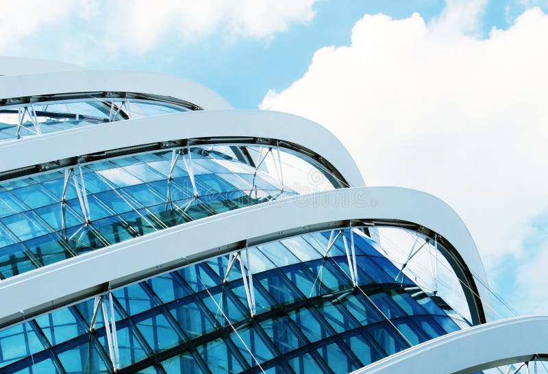 Detail of a modern building made glass. Detail of a modern building made glass