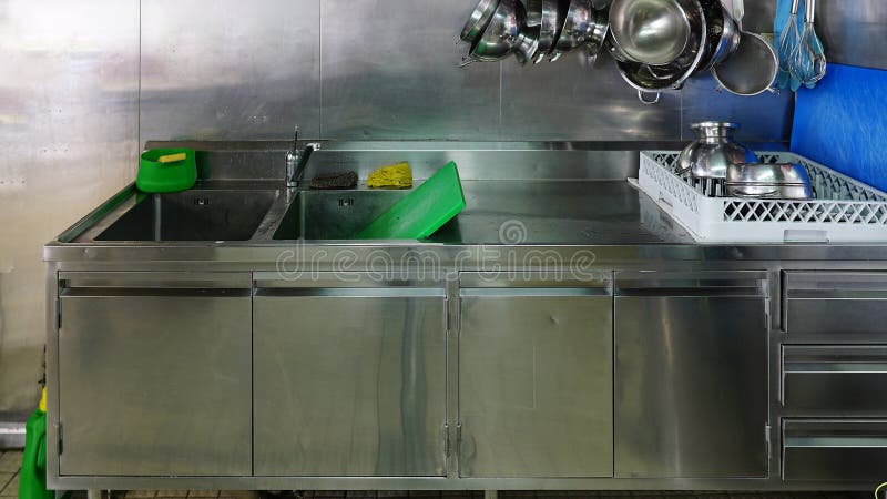 detail of modern galley in a ship