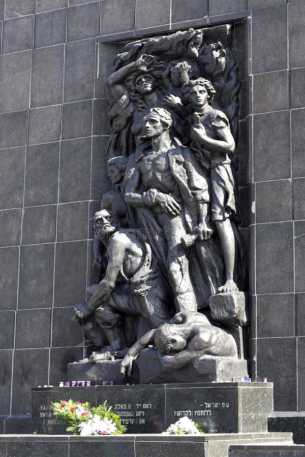 Detail of Monument to the Ghetto Heroes in Warsaw