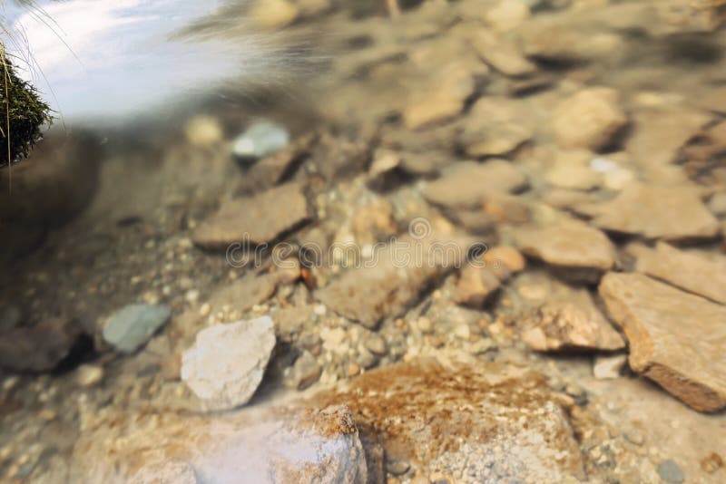 Detail of mountain river bed