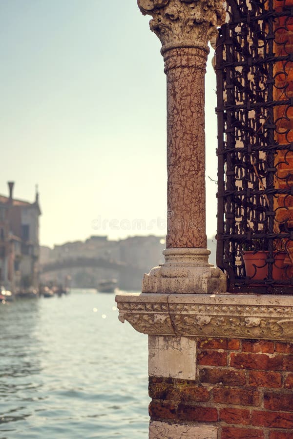 Detail of old building with column and gate royalty free stock image Detail of old building with column and gate royalty free stock image