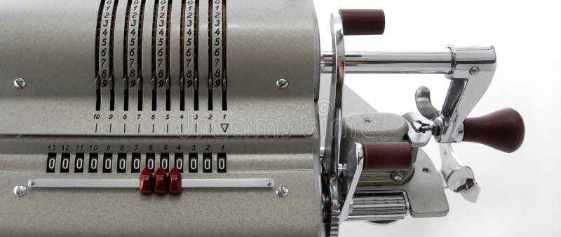 Detail of an old calculating machine