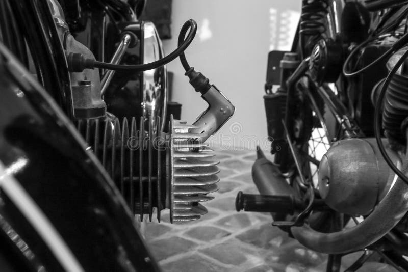 The Detail of the Old Motorcycle Stock Photo Image of veteran, valve