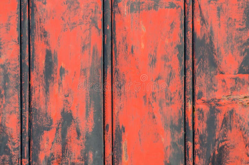 Detail of old red metal door