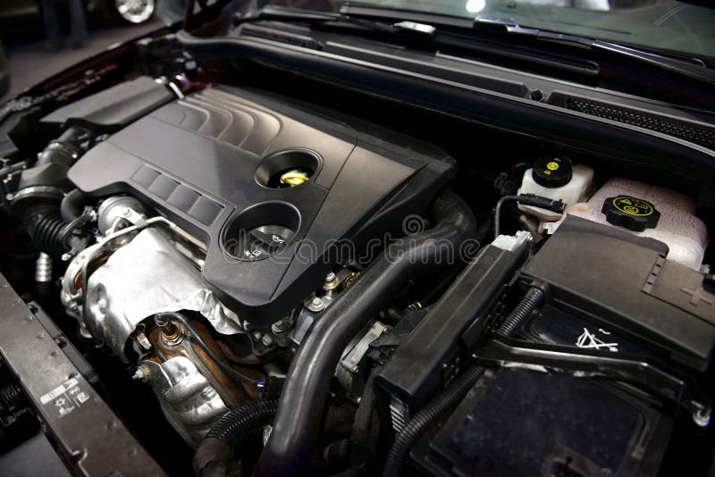 Detail photo of a car engine