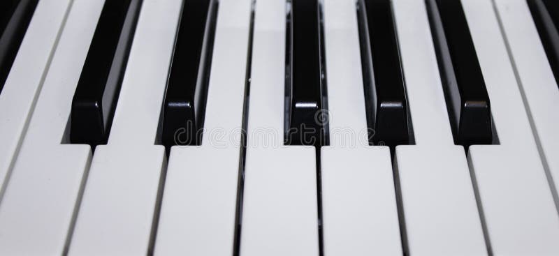 Detail piano keys, front view royalty free stock photos