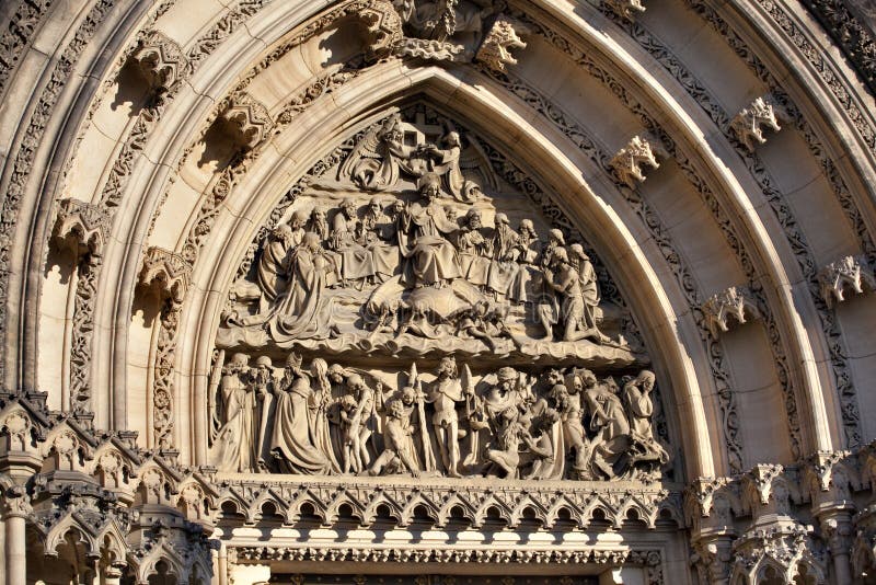 Detail of Prague gothic cathedral