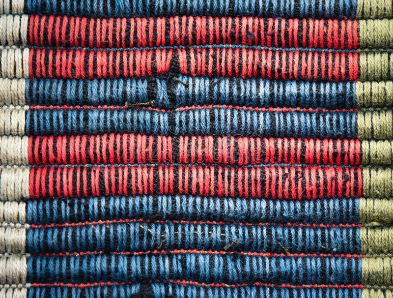 Detail Red Blue Carpet Weaving Stock Photo Image of decorative