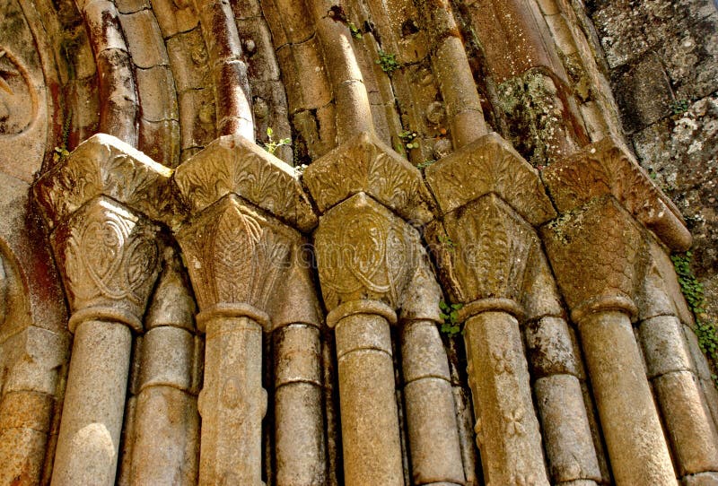 Detail of Romanesque monastery of Paco de Sousa in Penafiel stock photos Detail of Romanesque monastery of Paco de Sousa in Penafiel stock photos