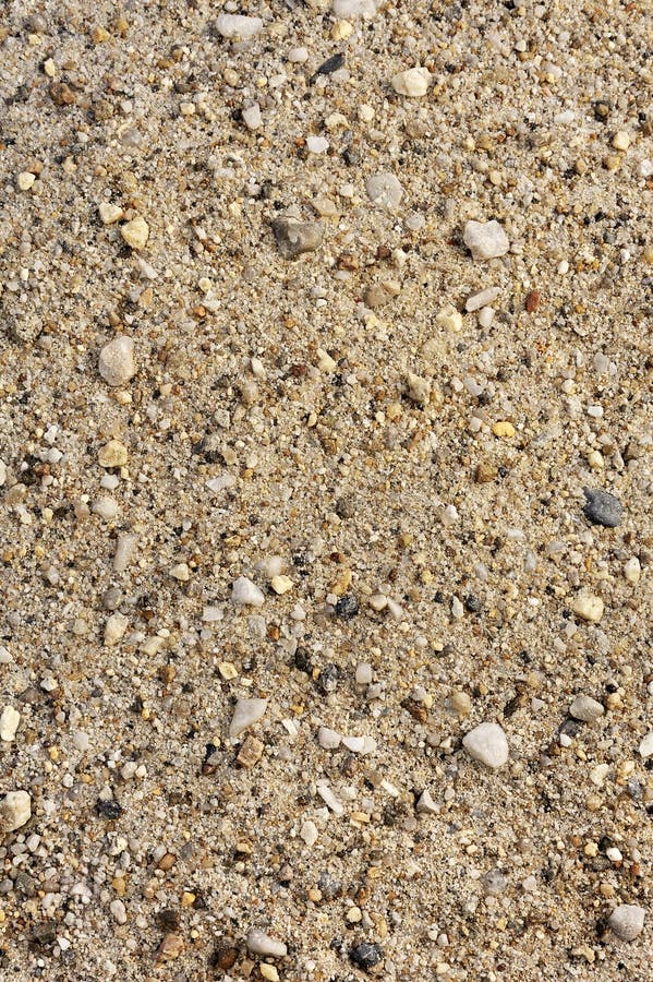 Detail of sand texture with small stones