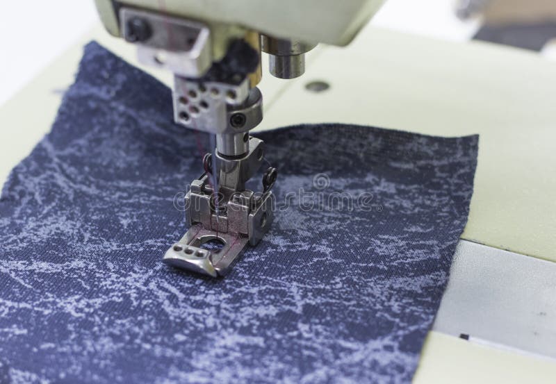 Detail of the Sewing Machine in the Garment Industry Stock Image