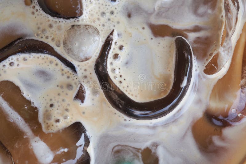 Detail shot of iced late coffee stock photos