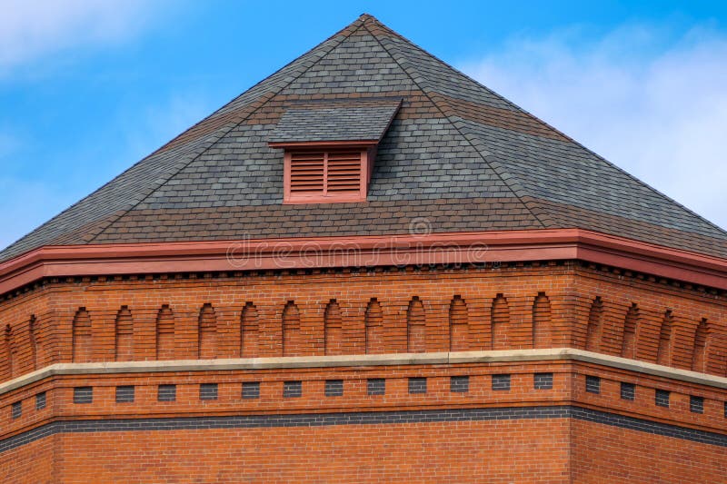 Slate roof of Music Hall in Cincinnati
