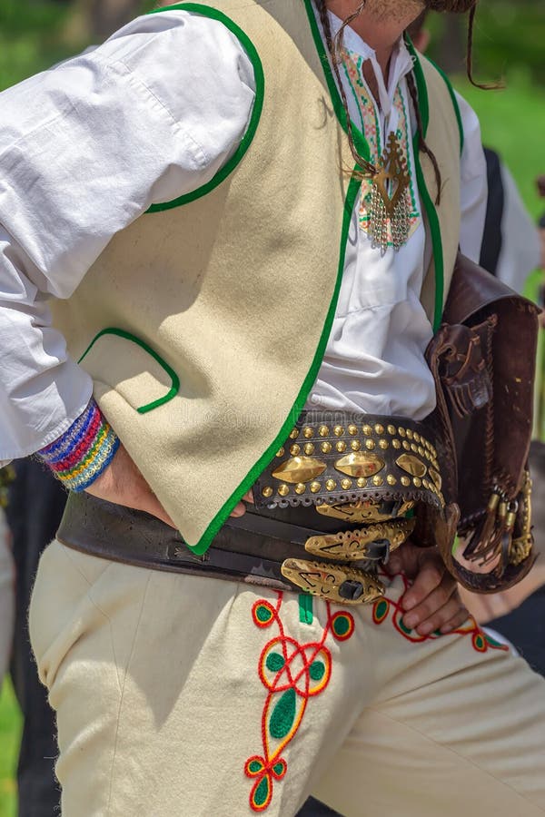 Detail of Slovakian folk costume for man