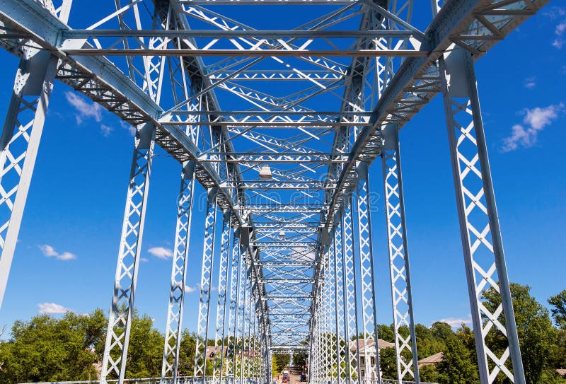 Detail of steel arch bridge