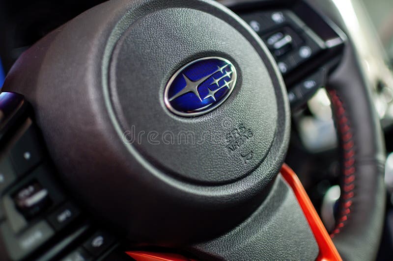 Detail of the Steering Wheel of a New Car Editorial Stock Image Image