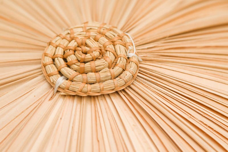 Detail of straw hat.