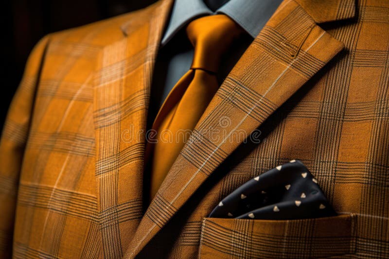 Detail of a suit with a tie and a bow tie royalty free illustration