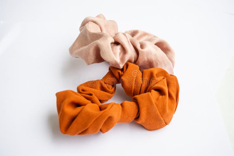 Detail of Two Hair Tie Isolated on White Stock Image Image of